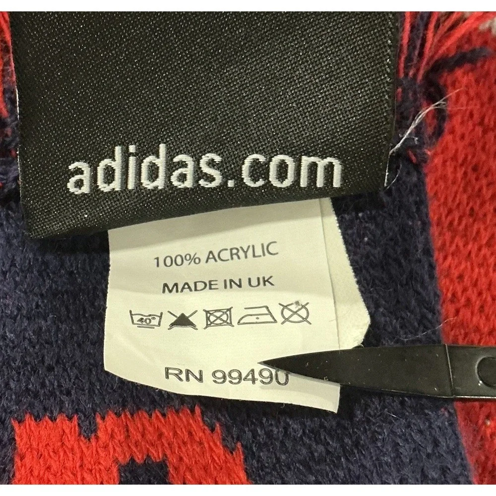 Adidas New York MLS Red Bull New York City FC Soccer Scarf-Red White Blue USA